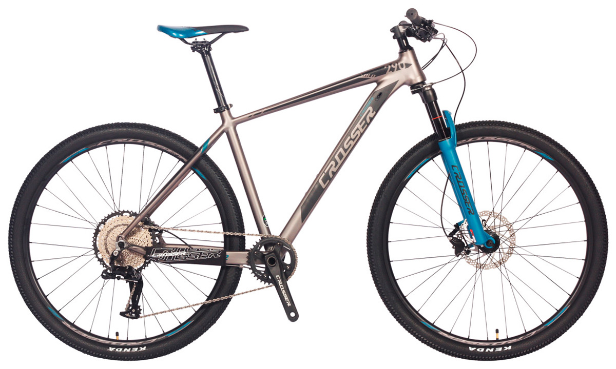 Фотография Велосипед Crosser Solo 1х12 29" размер XL рама 21 2021 серо-синий